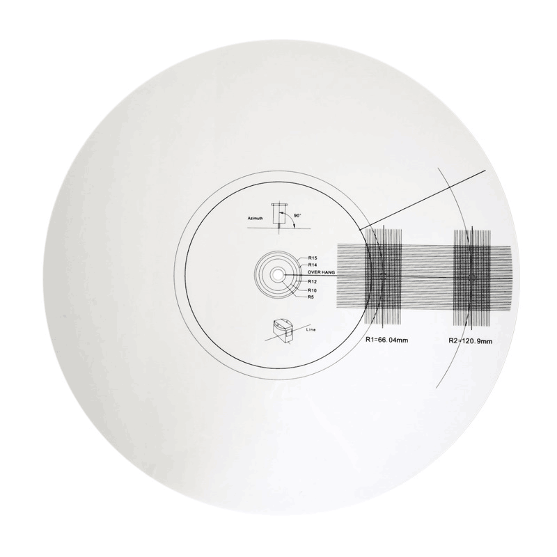 3MM Antiskating Calibration Disc Phonograph Cartridge Alignment