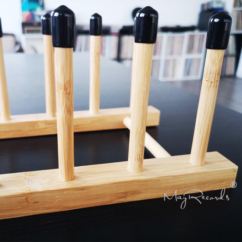 Record Vinyl Drying Rack Bamboo Storage Rack for LP Record Buy